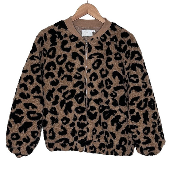 Lush Jackets & Blazers - LUSH teddybear animal print leopard jacket size small